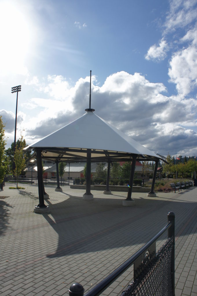 Pavilion Shade structure, tensile fabric