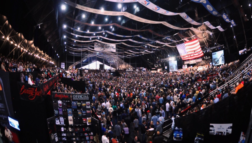 inside Barrett Jackson Auto Auction house