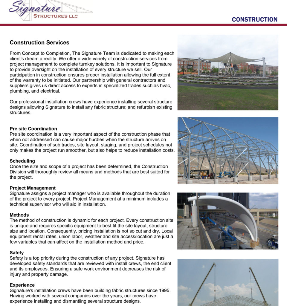 Signature Construction & Project Management Flyer Cover