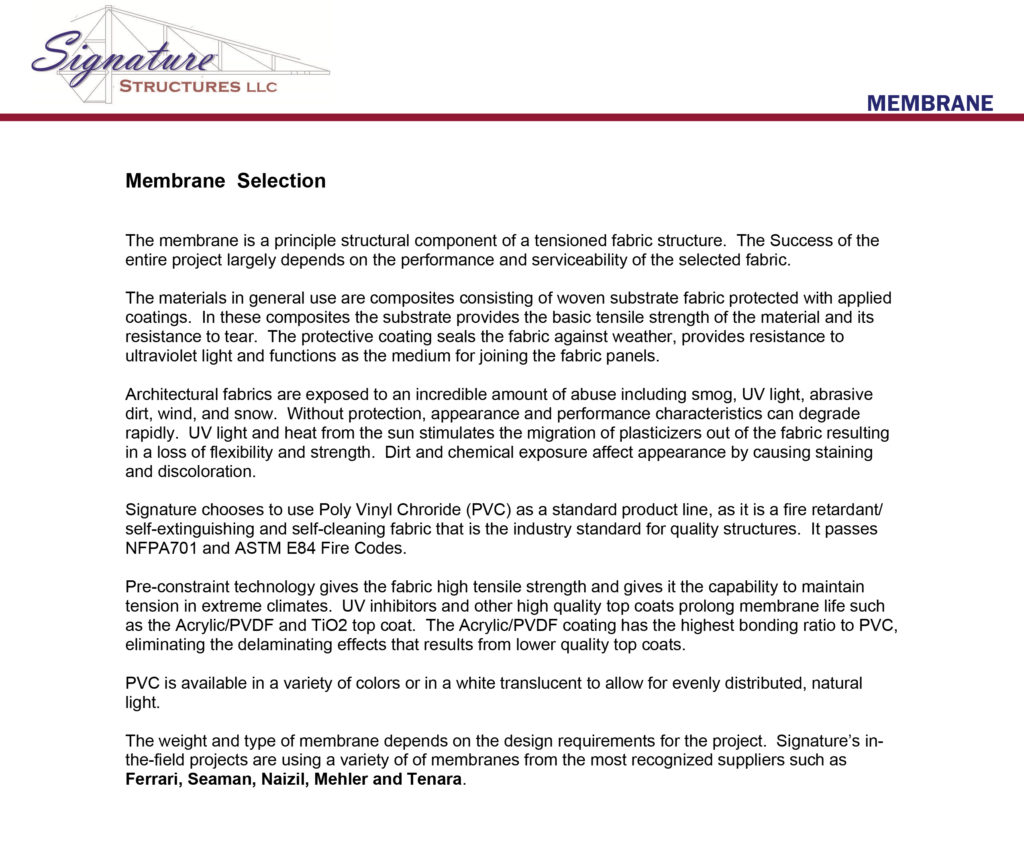 Membrane Selection Flyer Cover