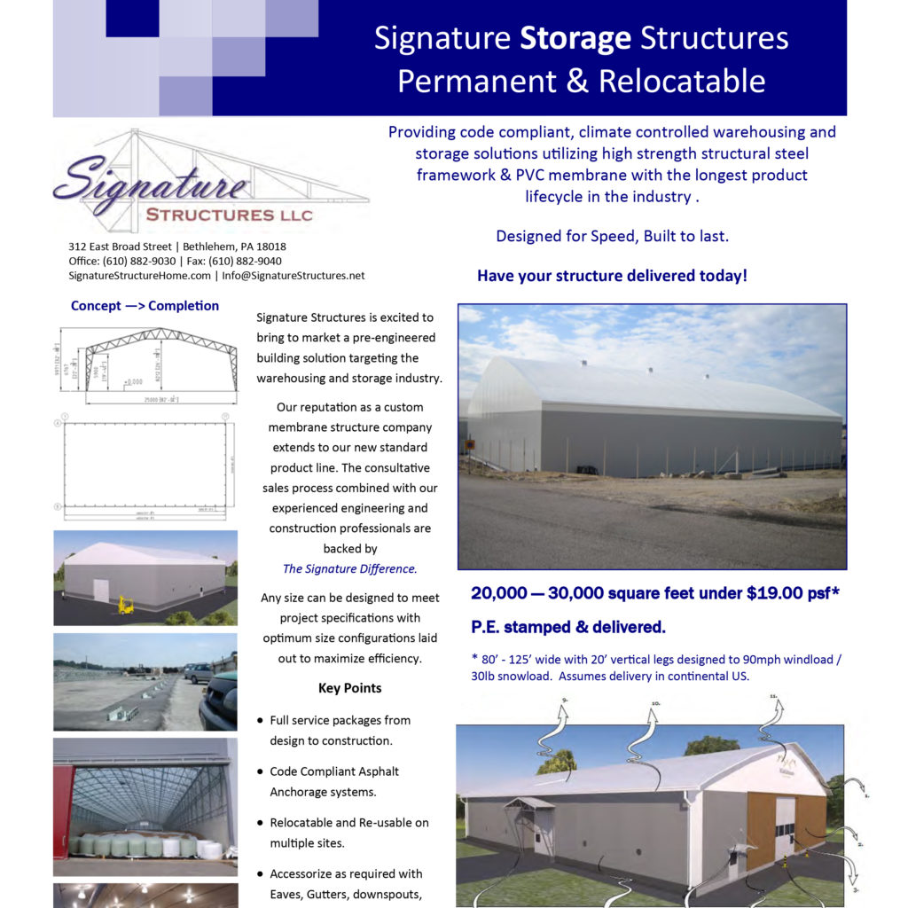 Signature Warehouse Flyer Cover